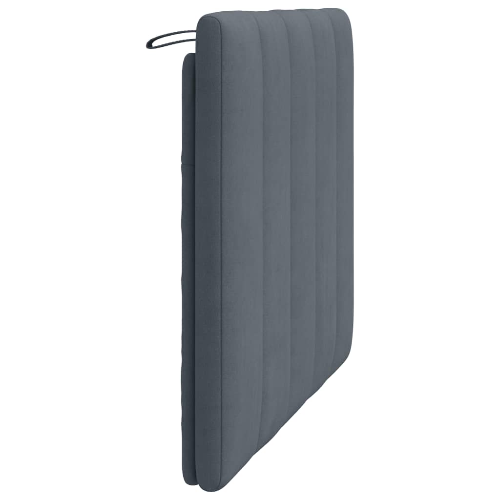 Coussin de tête de lit gris foncé 100 cm velours - XIOS