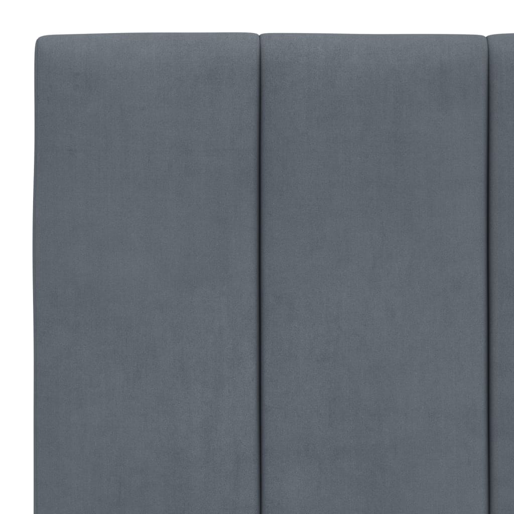Coussin de tête de lit gris foncé 100 cm velours - XIOS