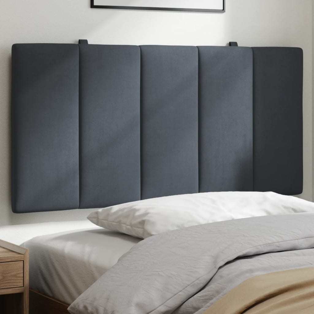 Coussin de tête de lit gris foncé 100 cm velours - XIOS