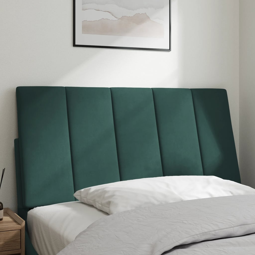Coussin de tête de lit vert foncé 100 cm velours - XIOS