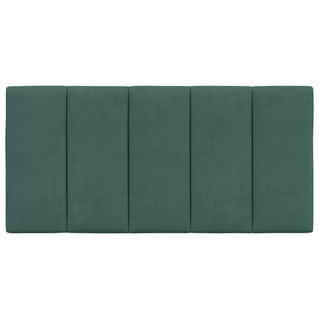 Coussin de tête de lit vert foncé 100 cm velours - XIOS