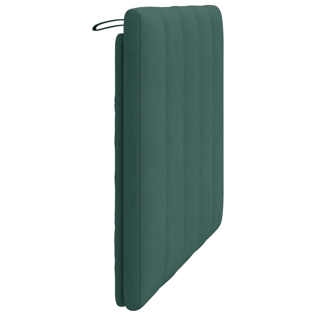 Coussin de tête de lit vert foncé 100 cm velours - XIOS