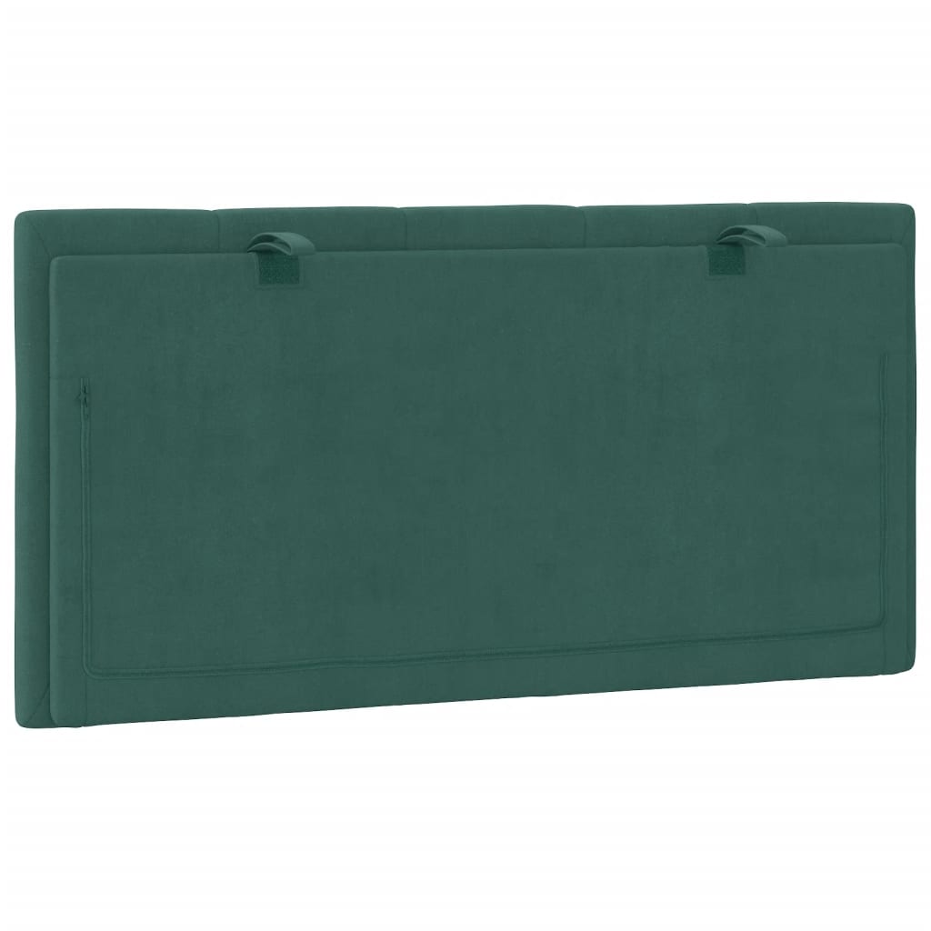 Coussin de tête de lit vert foncé 100 cm velours - XIOS