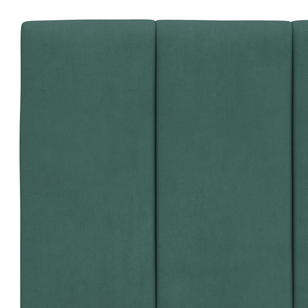Coussin de tête de lit vert foncé 100 cm velours - XIOS