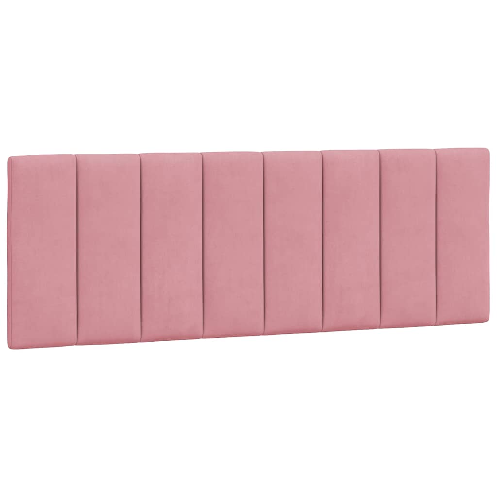 Coussin de tête de lit rose 140 cm velours
