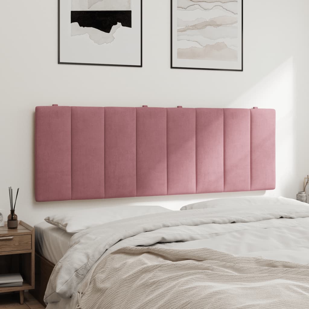 Coussin de tête de lit rose 140 cm velours Têtes et pieds de lit vidaXL