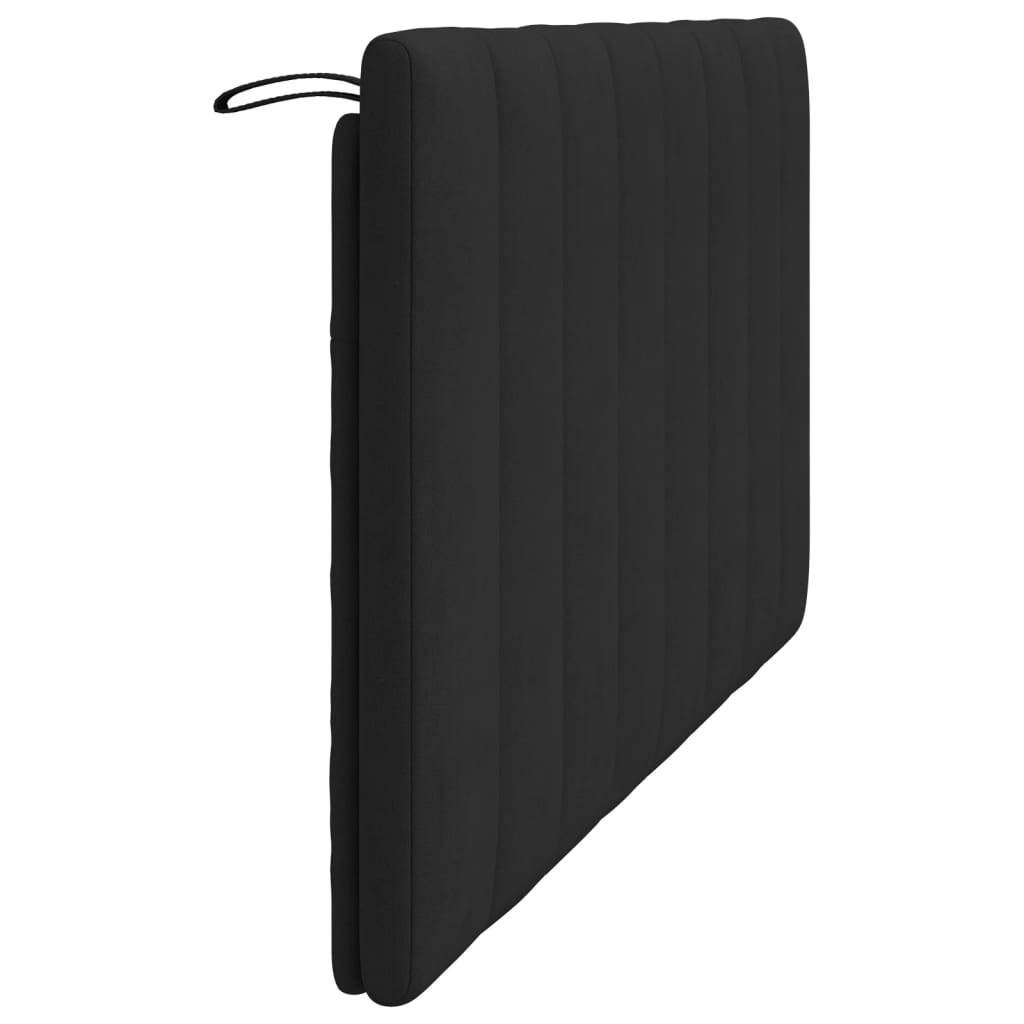 Coussin de tête de lit noir 160 cm velours - XIOS