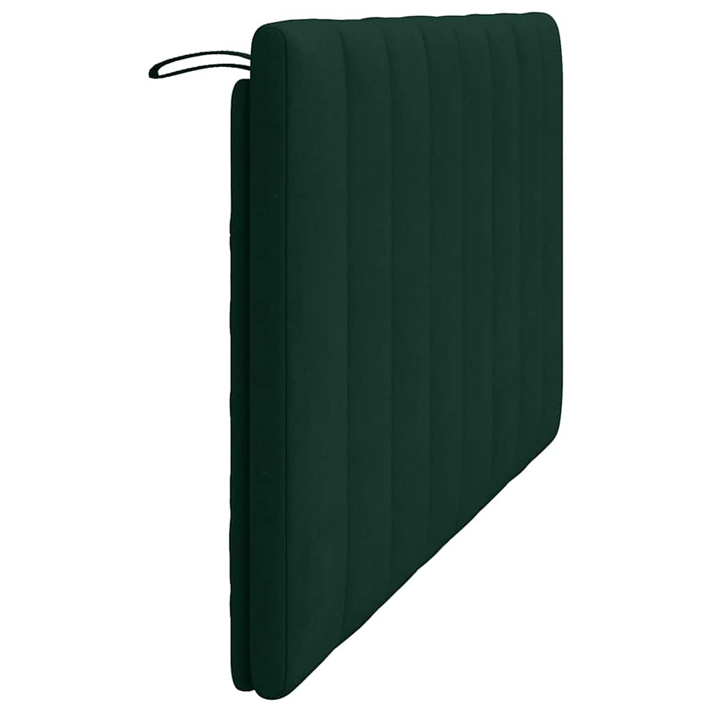 Coussin de tête de lit Hanko vert foncé 160 cm velours - XIOS