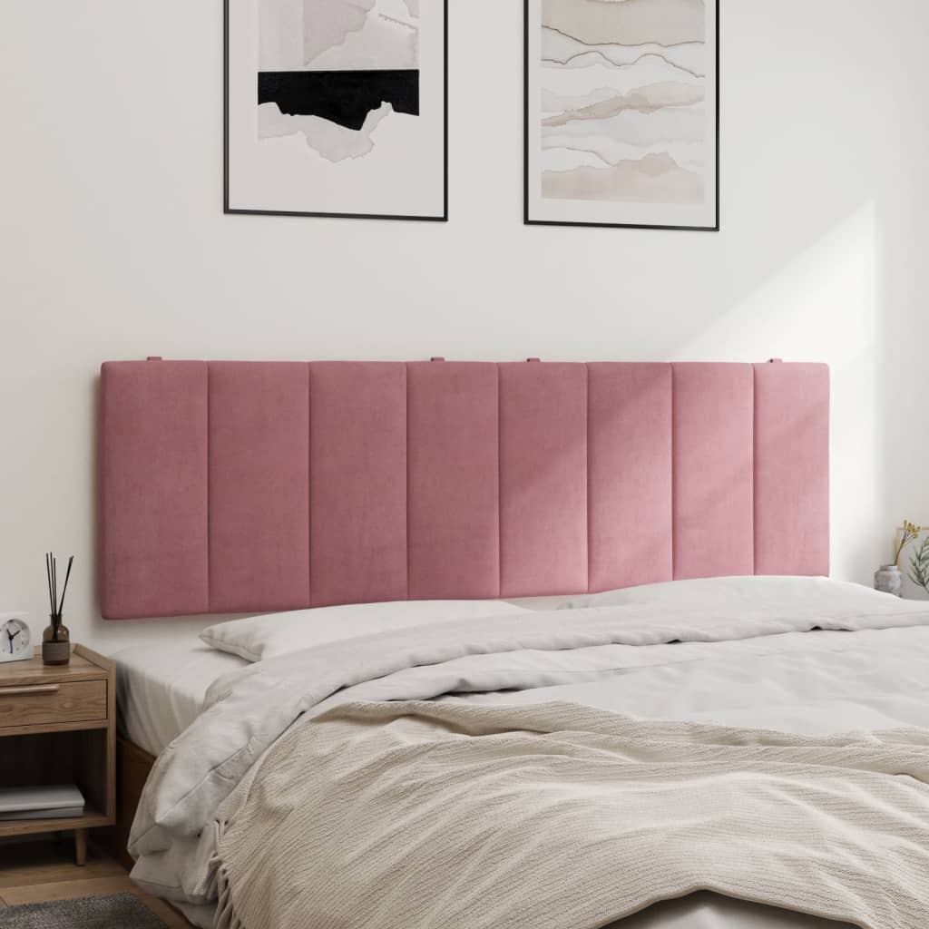 Coussin de tête de lit rose 160 cm velours Têtes et pieds de lit vidaXL
