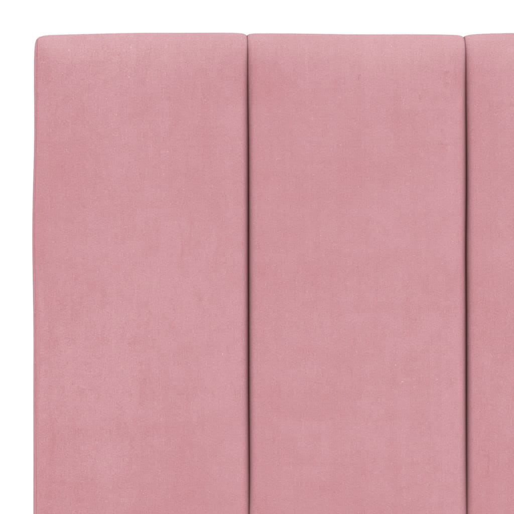 Coussin de tête de lit rose 160 cm velours Têtes et pieds de lit vidaXL