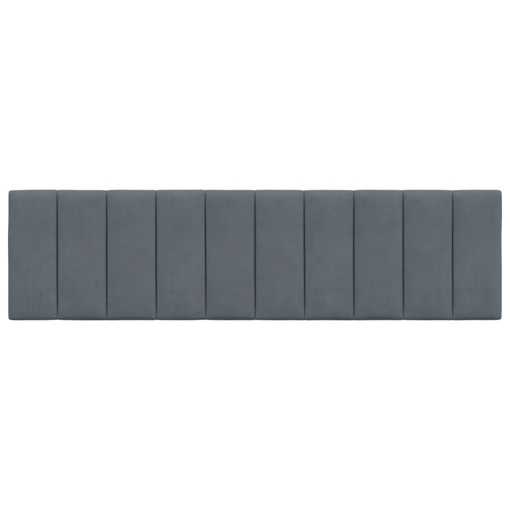 Coussin de tête de lit gris foncé 180 cm velours - XIOS