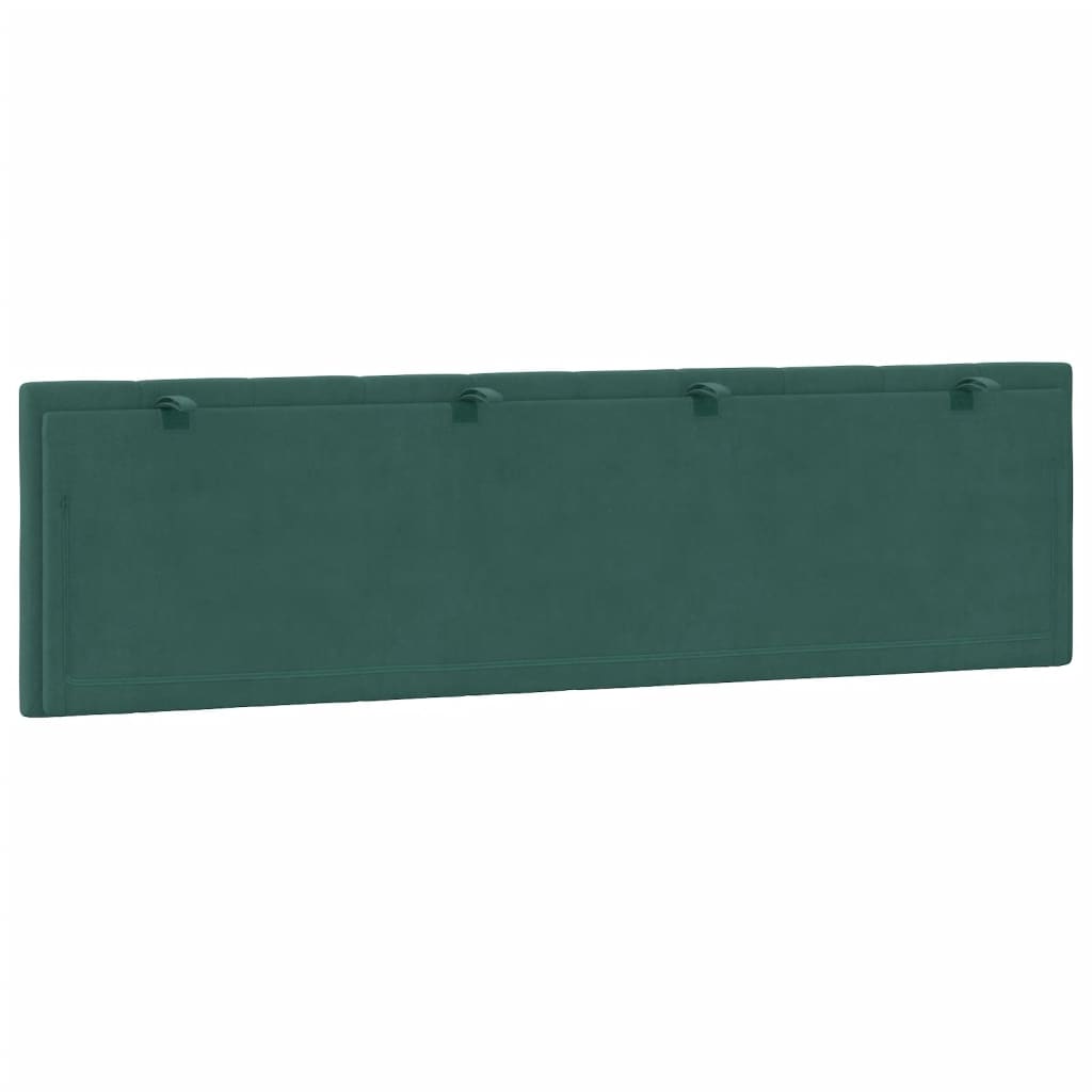 Coussin de tête de lit vert foncé 180 cm velours - XIOS