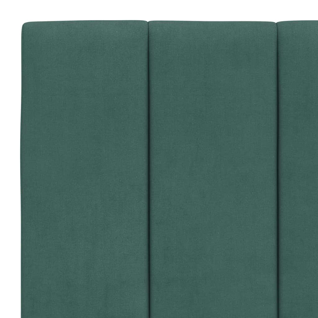 Coussin de tête de lit vert foncé 180 cm velours - XIOS