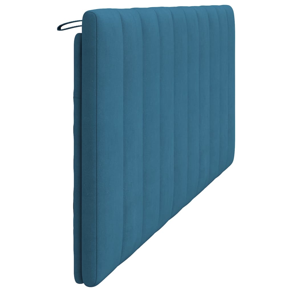 Coussin de tête de lit Hanko bleu 200 cm velours - XIOS