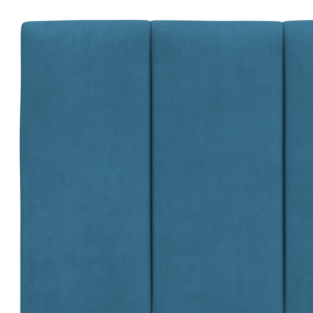 Coussin de tête de lit Hanko bleu 200 cm velours - XIOS
