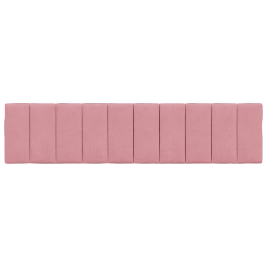 Coussin de tête de lit Hanko rose 200 cm velours - XIOS