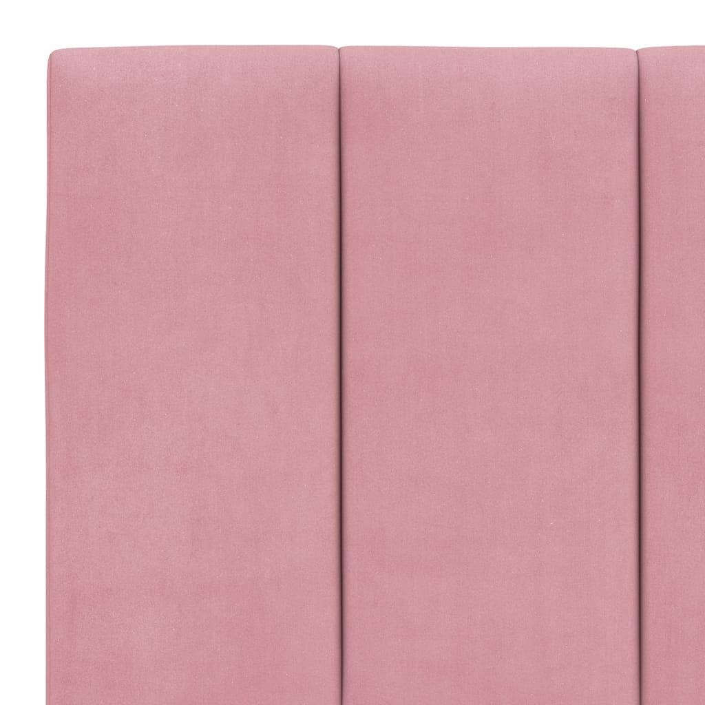 Coussin de tête de lit Hanko rose 200 cm velours - XIOS