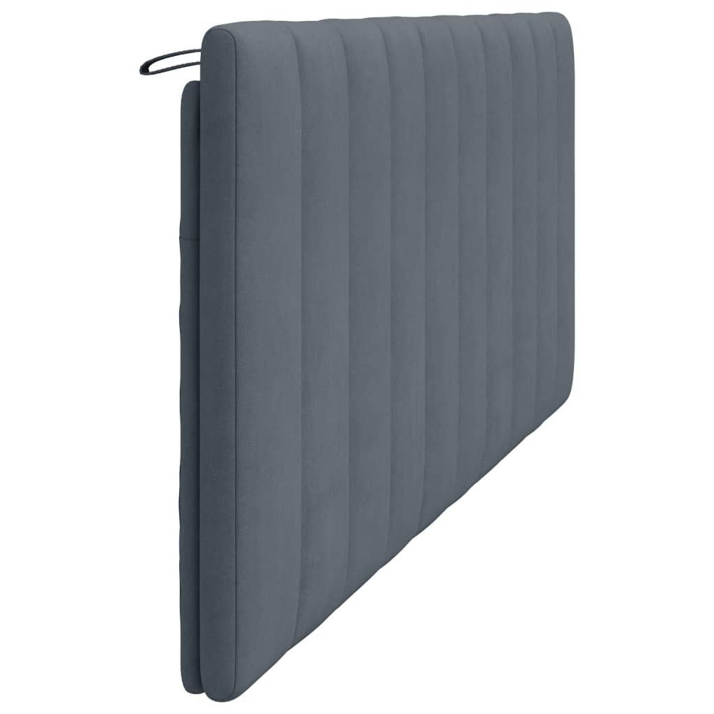 Coussin de tête de lit Hanko gris foncé 193 cm velours - XIOS
