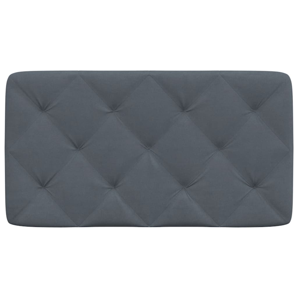 Coussin de tête de lit gris foncé 80 cm velours - XIOS