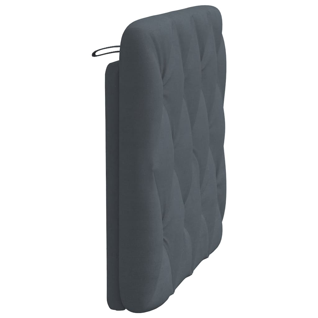 Coussin de tête de lit gris foncé 80 cm velours - XIOS