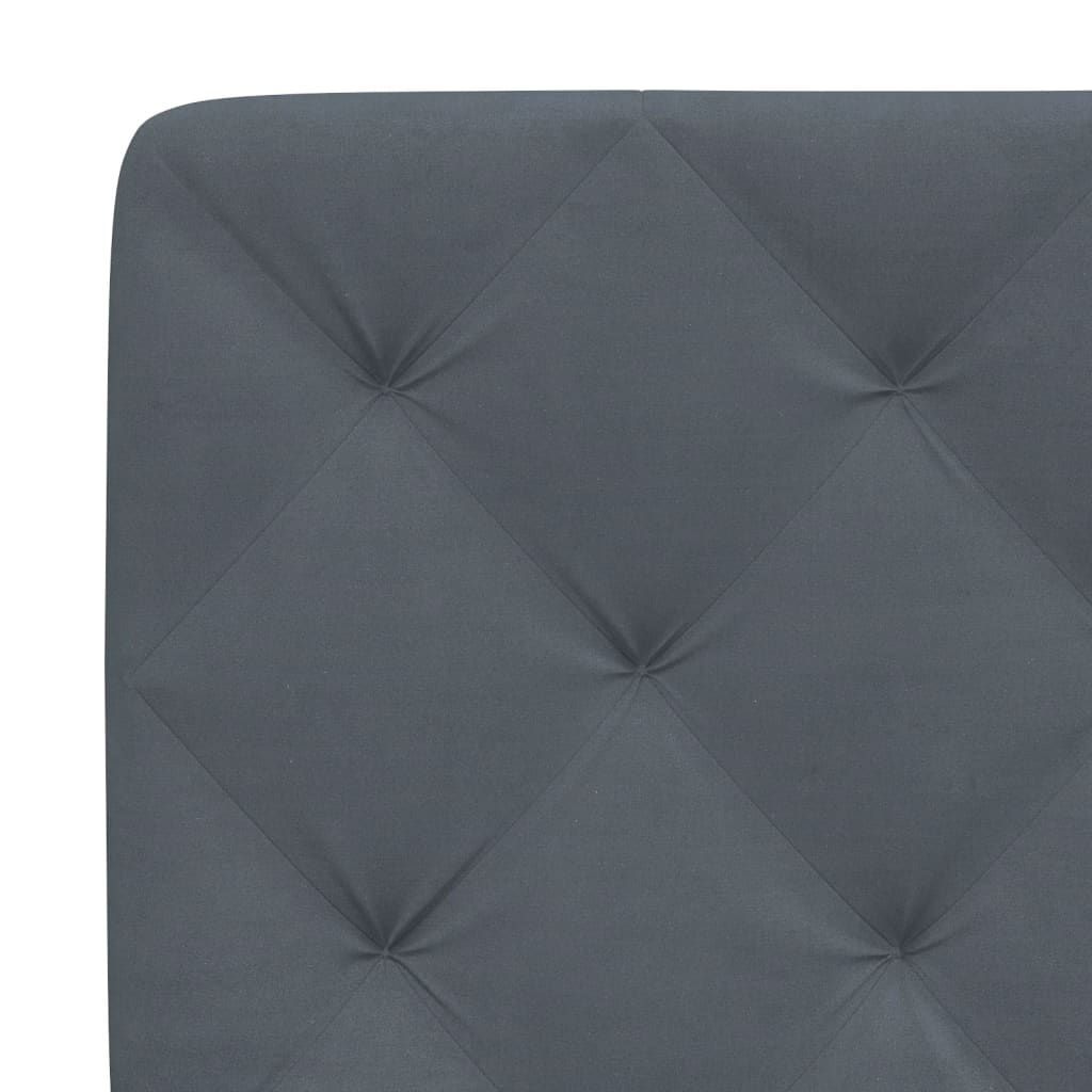 Coussin de tête de lit gris foncé 80 cm velours - XIOS