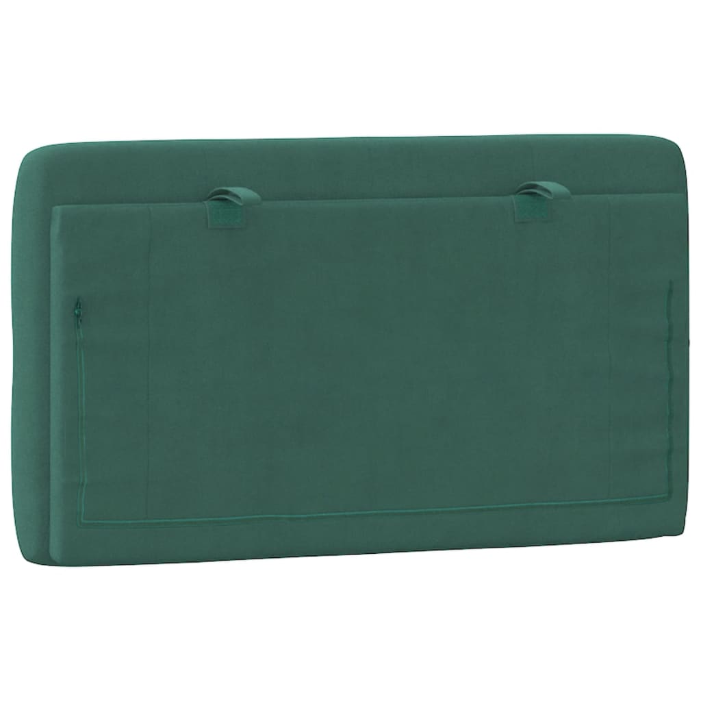 Coussin de tête de lit vert foncé 80 cm velours - XIOS
