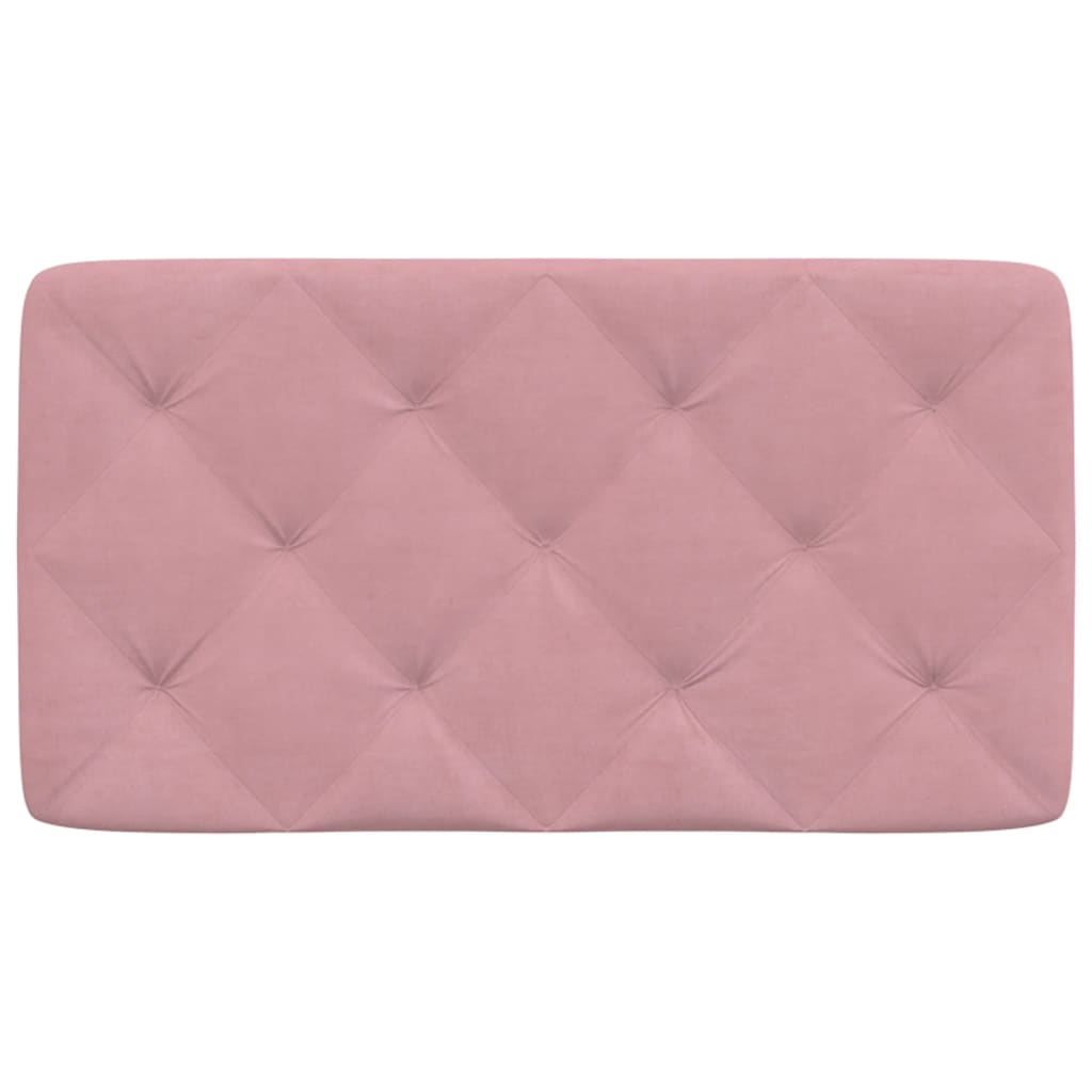 Coussin de tête de lit rose 80 cm velours - XIOS
