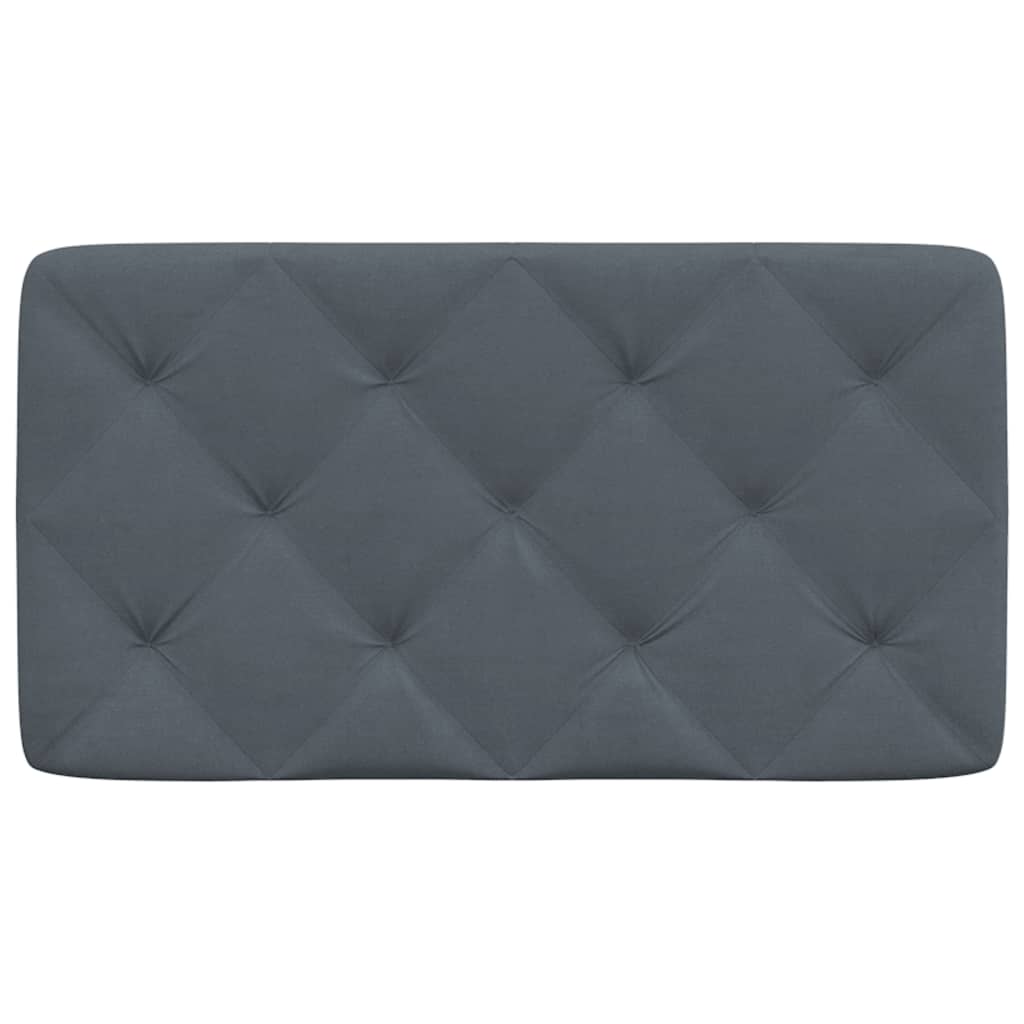Coussin de tête de lit gris foncé 90 cm velours - XIOS