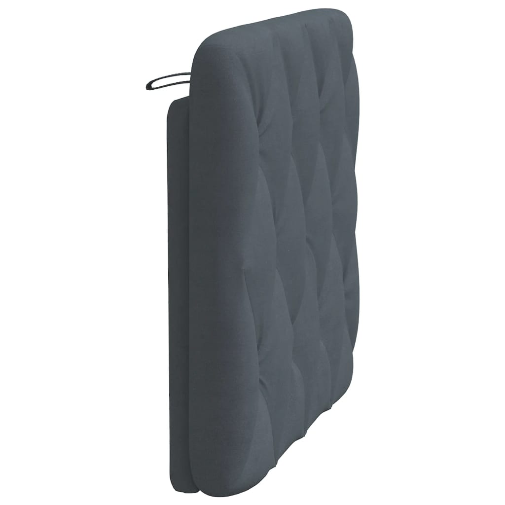 Coussin de tête de lit gris foncé 90 cm velours - XIOS