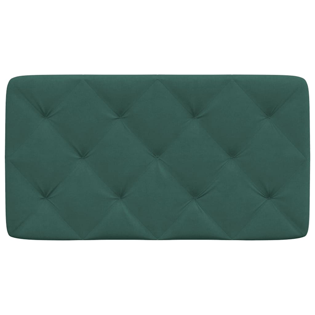 Coussin de tête de lit vert foncé 90 cm velours - XIOS