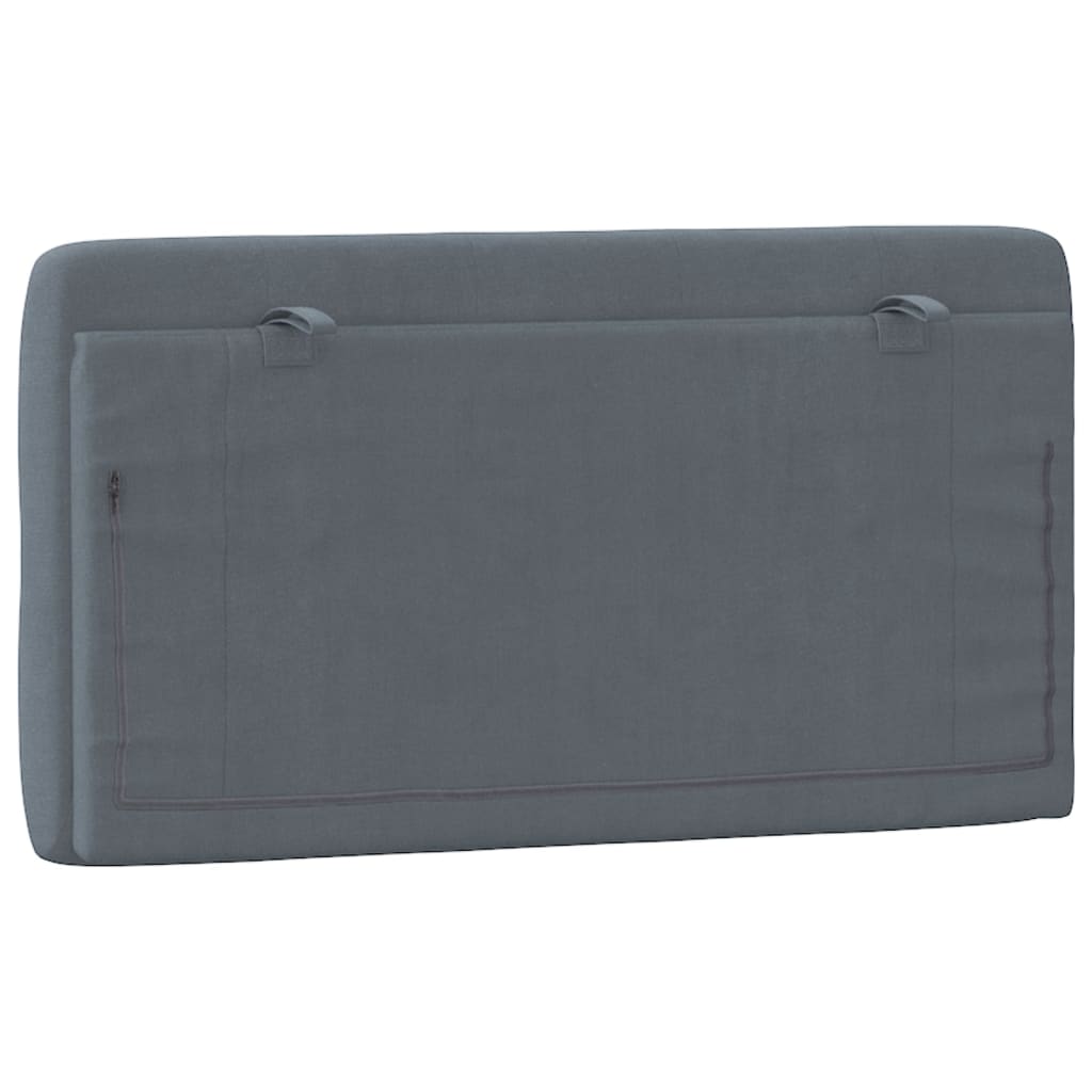 Coussin de tête de lit gris foncé 100 cm velours - XIOS
