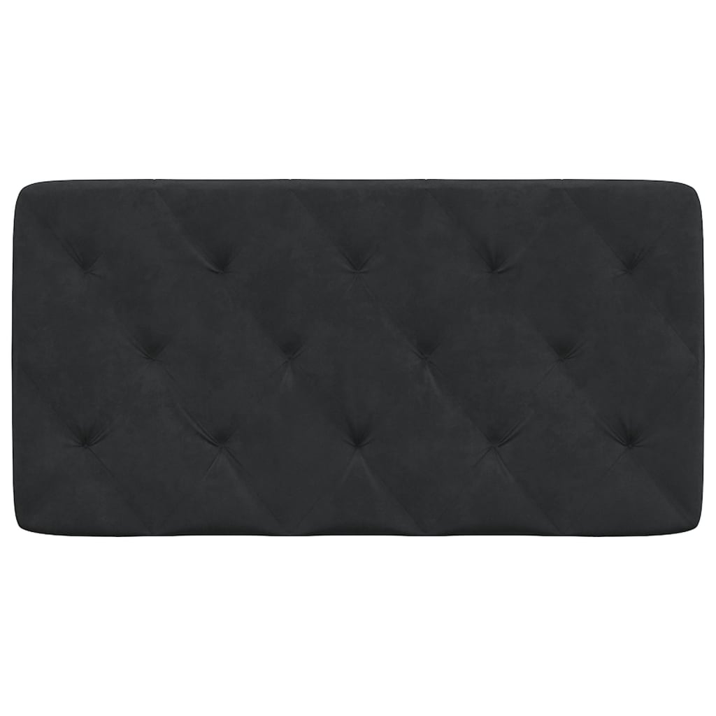 Coussin de tête de lit noir 100 cm velours - XIOS