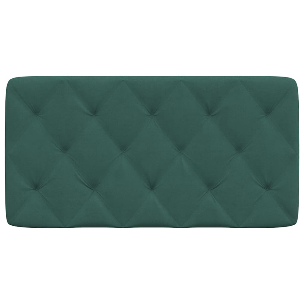 Coussin de tête de lit vert foncé 100 cm velours - XIOS