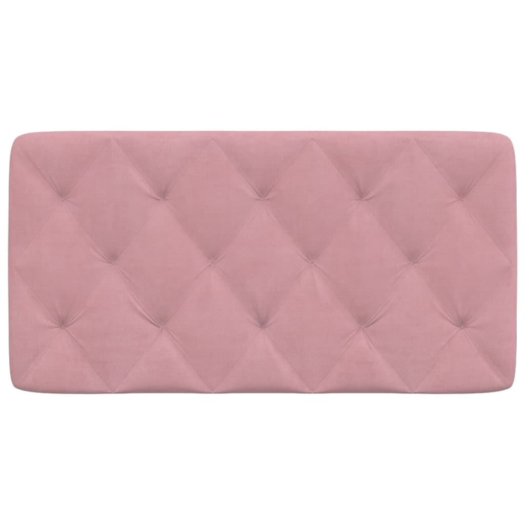 Coussin de tête de lit rose 100 cm velours - XIOS
