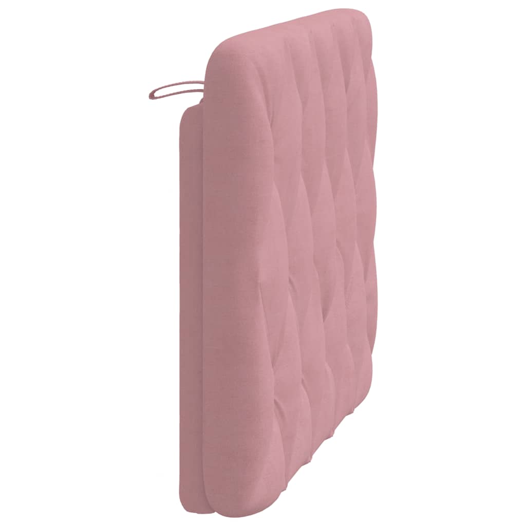 Coussin de tête de lit rose 100 cm velours - XIOS