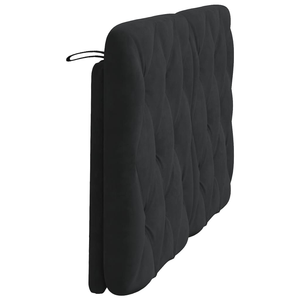 Coussin de tête de lit noir 120 cm velours - XIOS