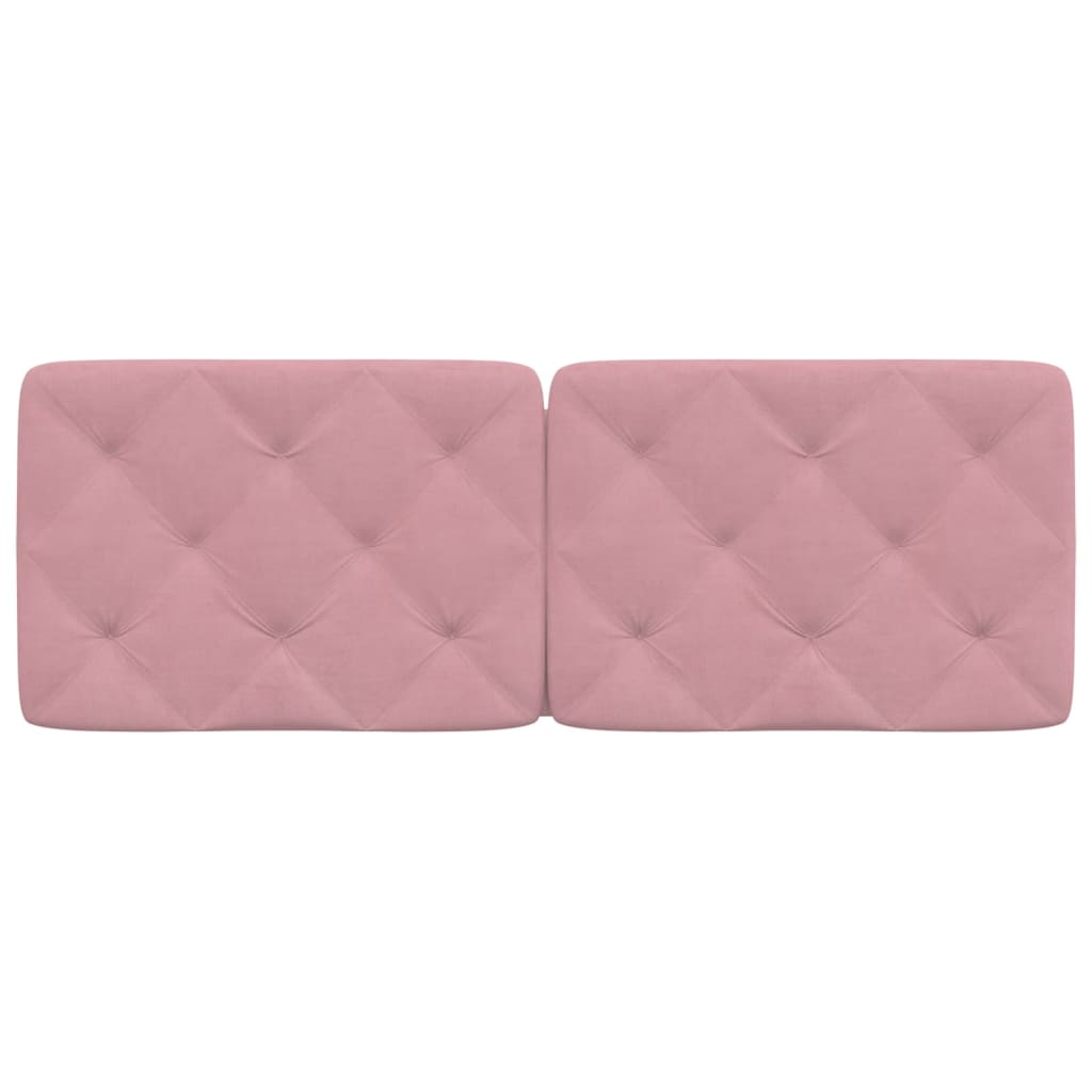 Coussin de tête de lit rose 120 cm velours - XIOS