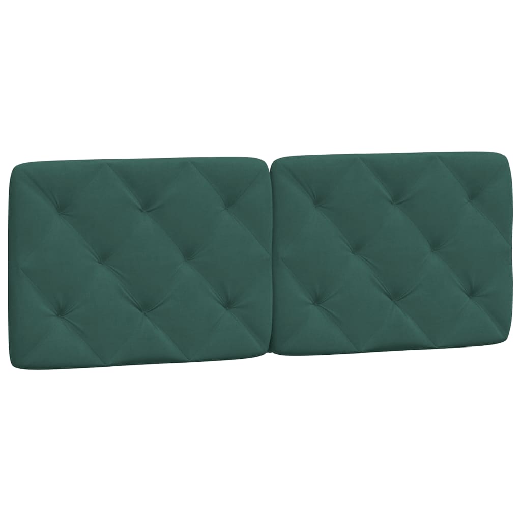 Coussin de tête de lit vert foncé 140 cm velours - XIOS