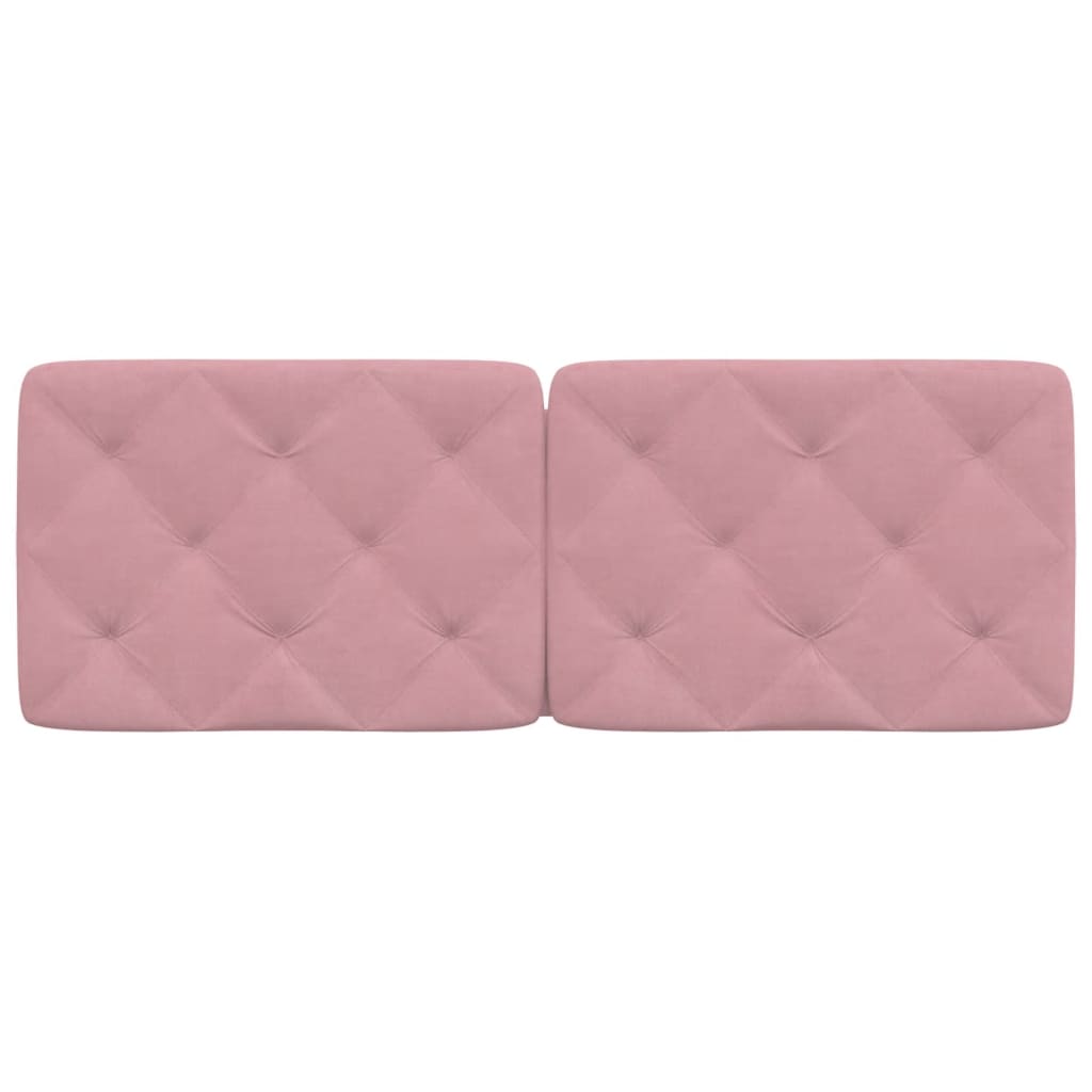 Coussin de tête de lit rose 140 cm velours - XIOS