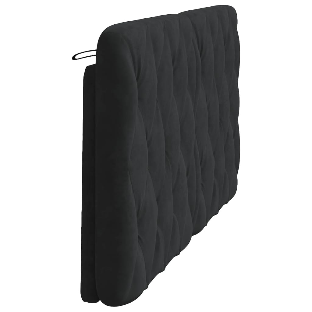 Coussin de tête de lit noir 160 cm velours - XIOS