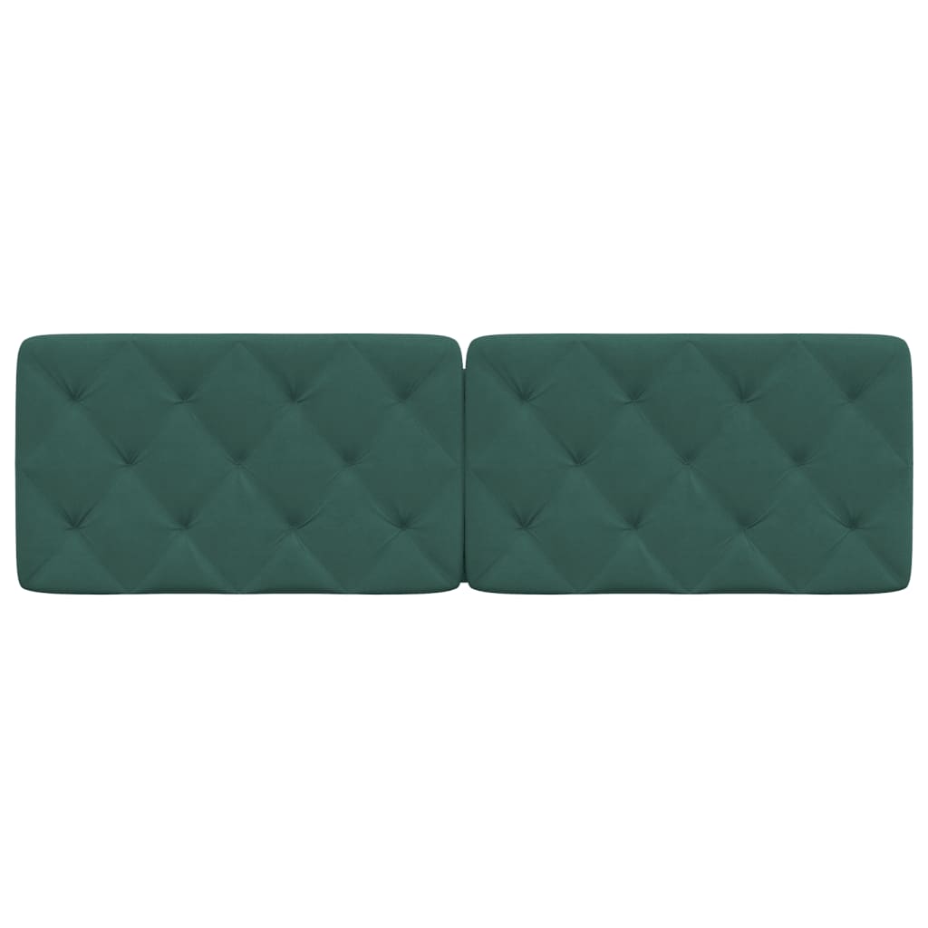 Coussin de tête de lit vert foncé 160 cm velours - XIOS
