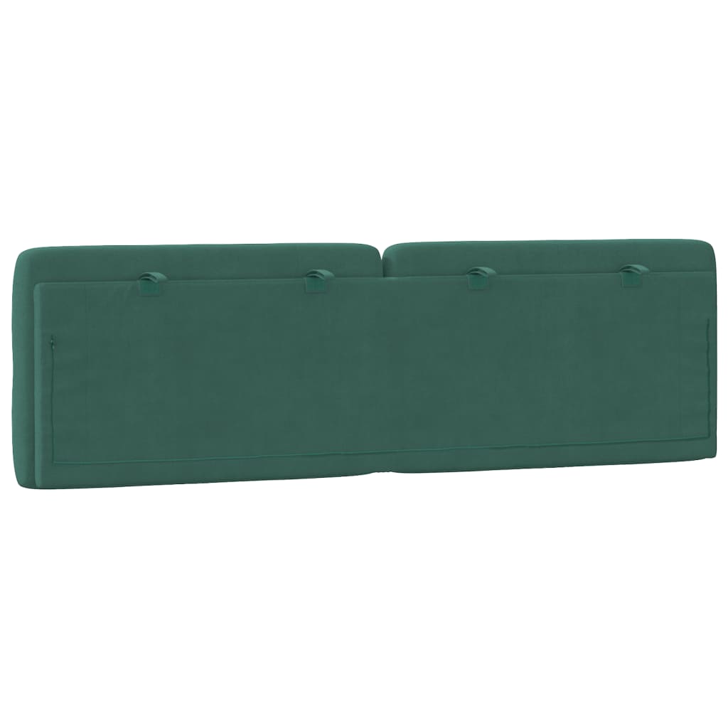 Coussin de tête de lit vert foncé 160 cm velours - XIOS
