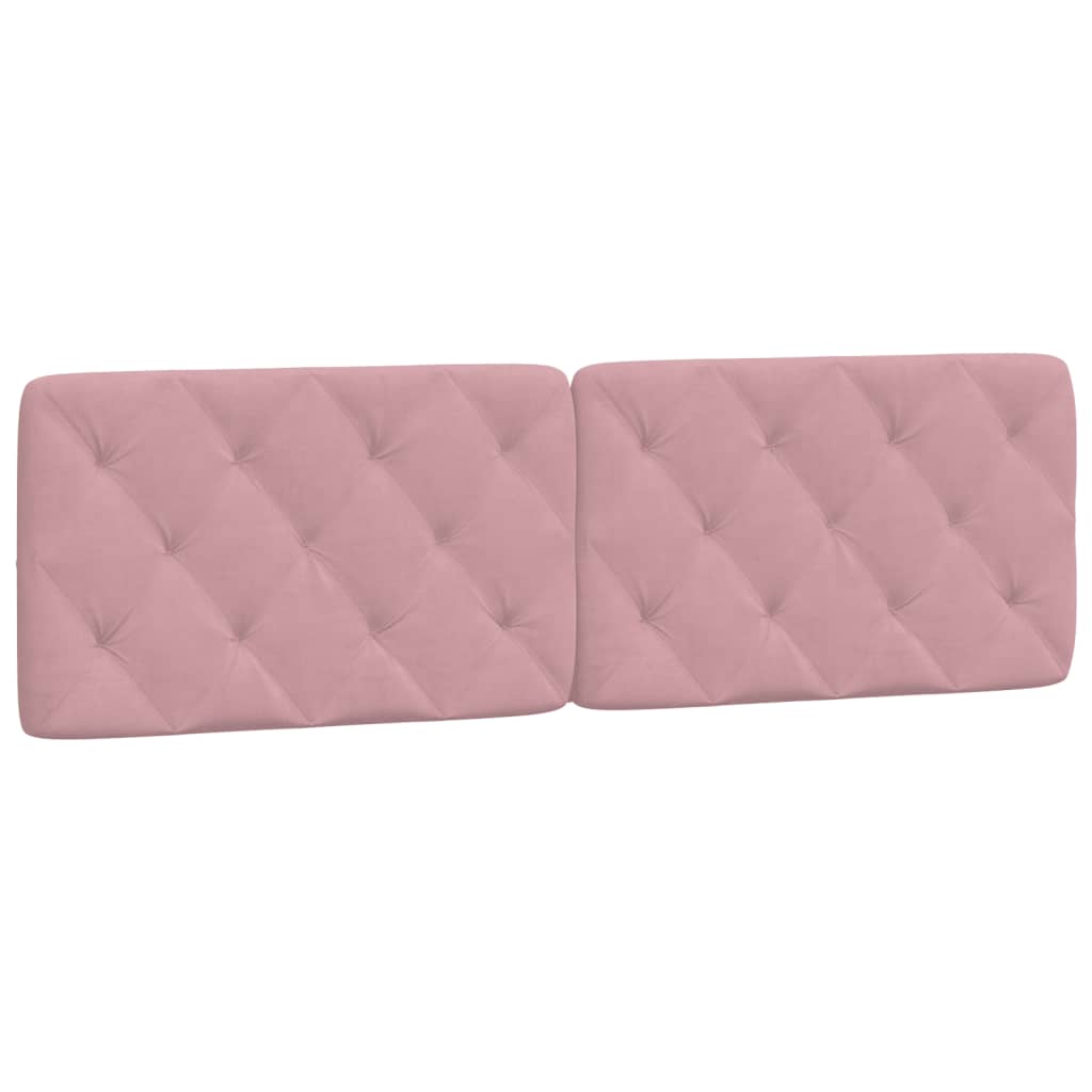 Coussin de tête de lit rose 160 cm velours - XIOS