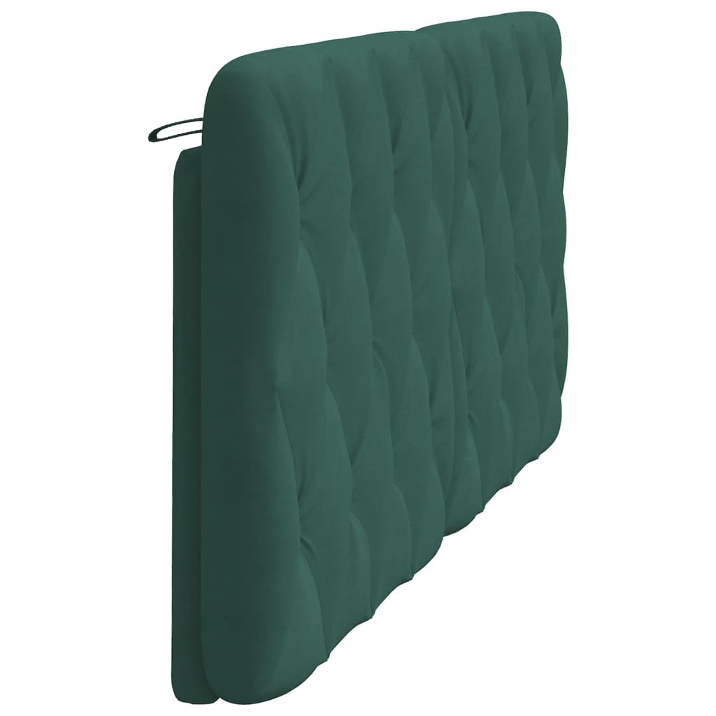 Coussin de tête de lit vert foncé 180 cm velours - XIOS