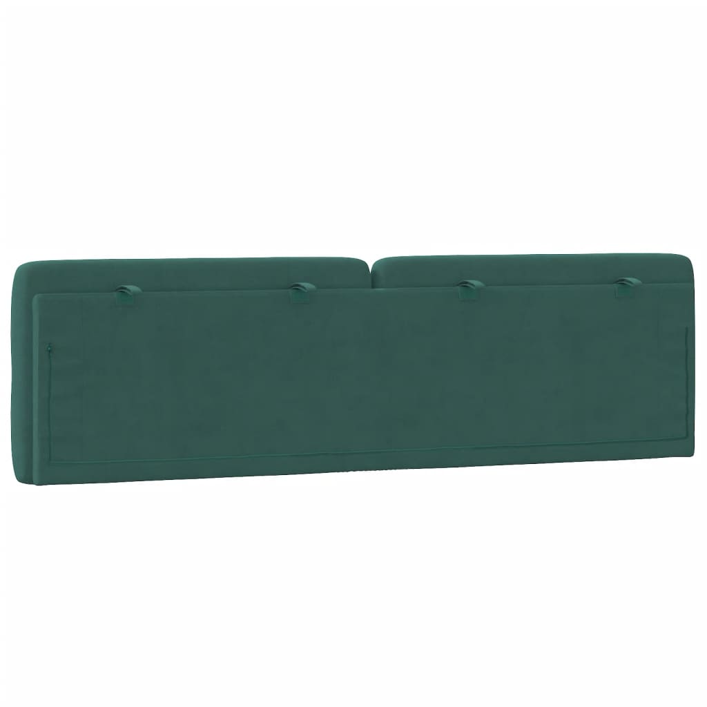 Coussin de tête de lit vert foncé 180 cm velours - XIOS
