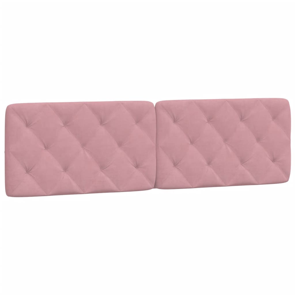 Coussin de tête de lit rose 180 cm velours - XIOS