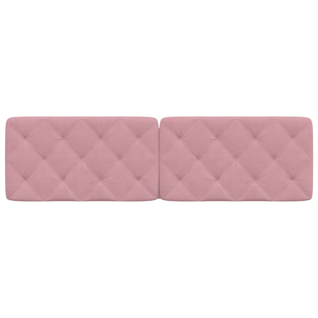 Coussin de tête de lit rose 180 cm velours - XIOS