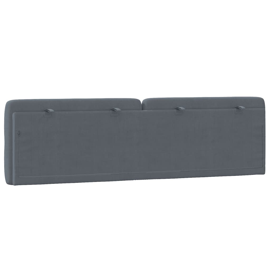 Coussin de tête de lit gris foncé 183 cm velours - XIOS