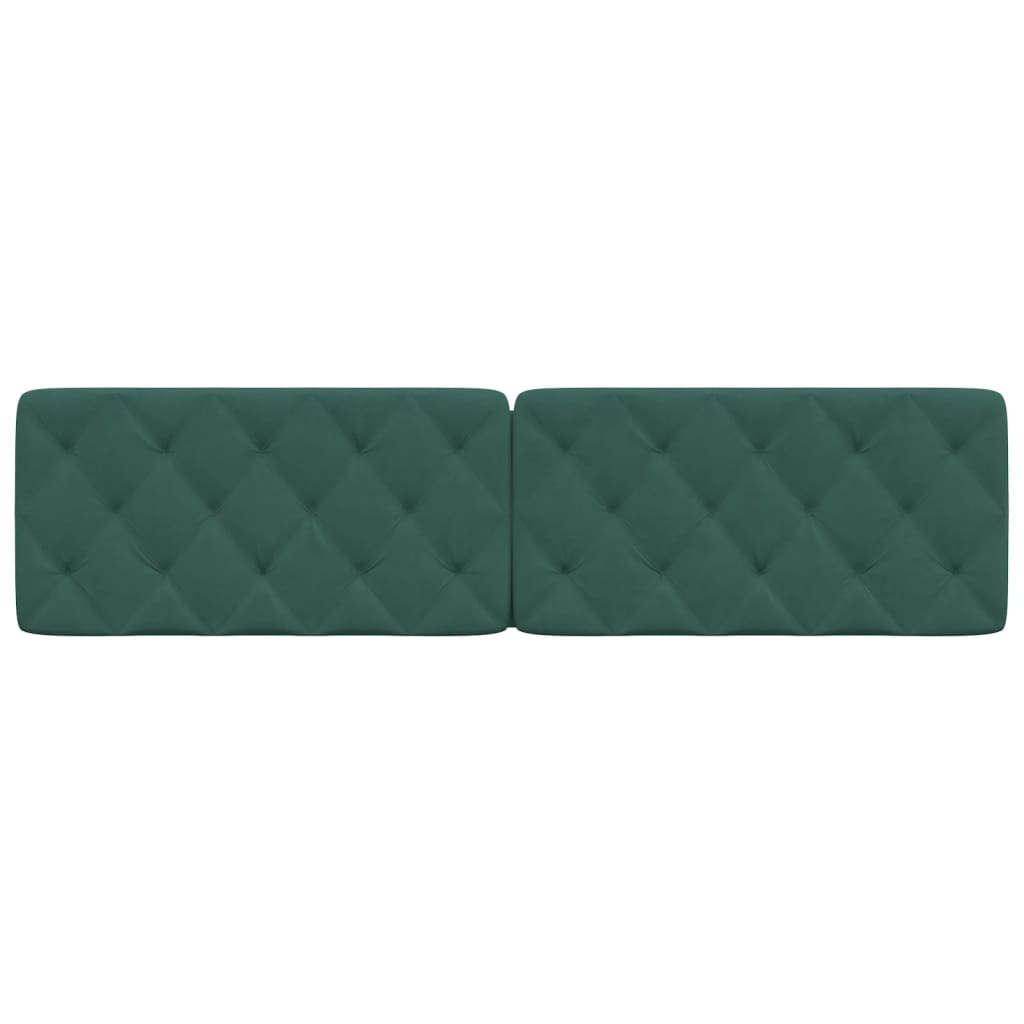 Coussin de tête de lit vert foncé 200 cm velours - XIOS