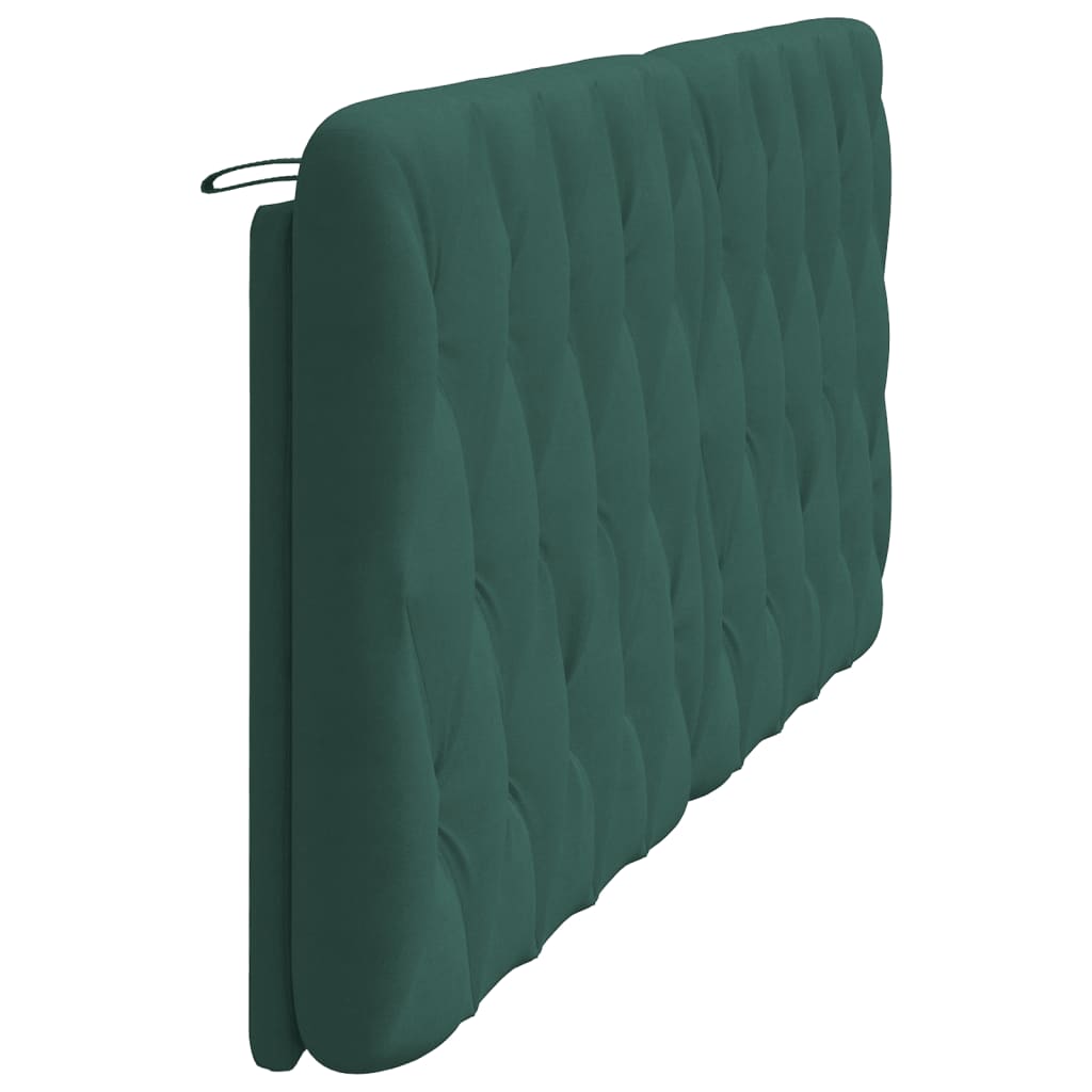Coussin de tête de lit vert foncé 200 cm velours - XIOS